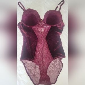 Burgundy lingerie
